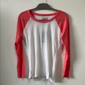 Chaser White and flamingo Baseball Tee